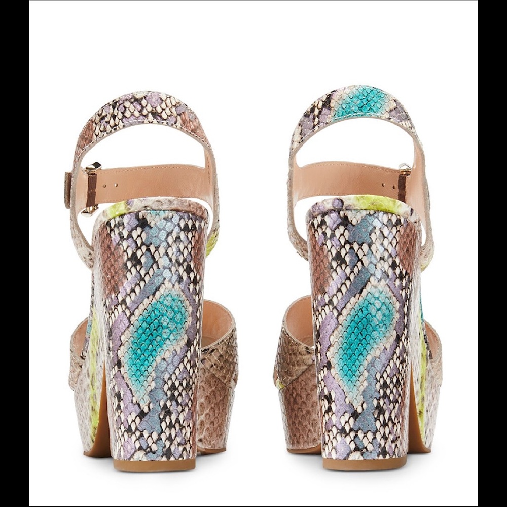 kate spade Multicolor Snake-Print Platform Sandals - Picture 4 of 14
